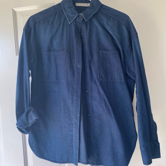 Vince Chambray Blouse - Picture 1 of 7